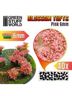   Green Stuff World - Blossom TUFTS - 6mm self-adhesive - PINK (40 pcs.)