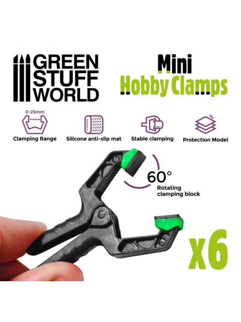 Green Stuff World - Mini hobby clamps (6 pcs)