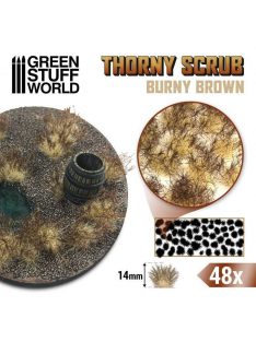   Green Stuff World - Thorny Scrubs - BURNY BROWN - 48 pcs, 14 mm high