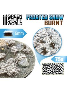   Green Stuff World - Shrubs TUFTS - 6mm self-adhesive - FROSTED SNOW - BURNT (75 pcs.)