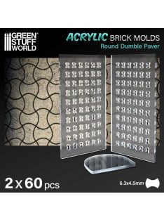   Green Stuff World - Acrylic molds - Round Dumble Paver (pack x2)