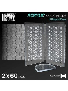 Green Stuff World - Acrylic molds - H Shaped Paver (pack x2)