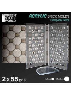   Green Stuff World - Acrylic molds - Octagon Paving Brick (pack x2)