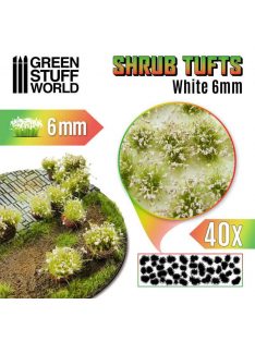   Green Stuff World - Shrubs TUFTS - 6mm self-adhesive - WHITE (40 pcs.)