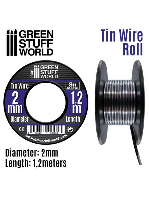 Green Stuff World - Flexible tin wire roll (thickness: 0.2mm, length: 18.5m)