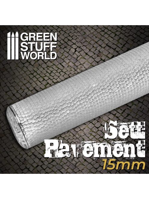 Green Stuff World - Rolling Pin SETT PAVEMENT (15 mm, for 1:144, 1:100, 1:72 scale)