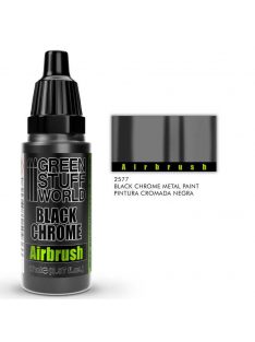   Green Stuff World - Airbrush Black Chrome Paint (17ml) - Alcohol-based metallic paint