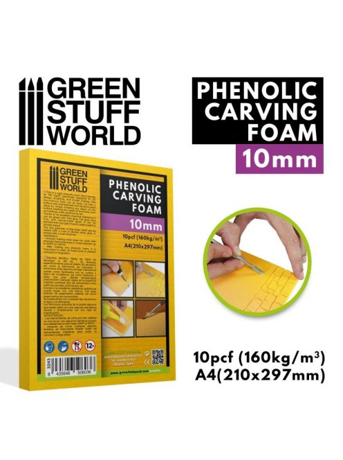 Green Stuff World - Phenolic Carving Foam 10 mm - A4 size