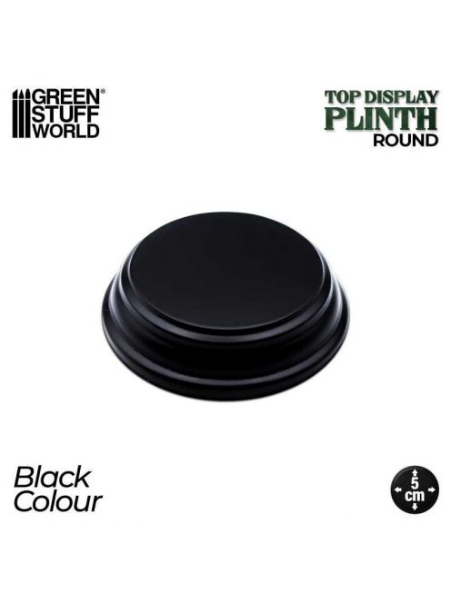 Green Stuff World - Round Wood display bases 5x5 cm - Black