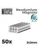 Green Stuff World - Neodymium Magnets 3x2mm - 50 units (N35)