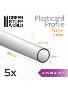 Green Stuff World - ABS Plasticard - Profile TUBE 5mm