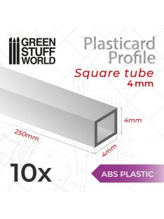   Green Stuff World - ABS Plasticard - Profile SQUARED TUBE 4mm