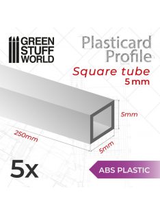   Green Stuff World - ABS Plasticard - Profile SQUARED TUBE 5mm