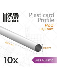 Green Stuff World - ABS Plasticard - Profile ROD 0'5mm