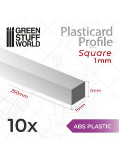 Green Stuff World - ABS Plasticard - Profile SQUARED ROD 1mm