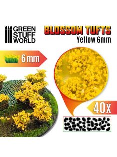   Green Stuff World - Blossom TUFTS - 6mm self-adhesive - YELLOW Flowers (40 pcs.)