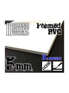 Green Stuff World - 3x Foamed PVC 5mm - 200x300mm