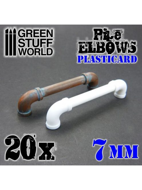 Green Stuff World - Plasticard Pipe ELBOWS 7mm