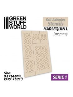   Green Stuff World - Self-adhesive stencils - Harlequin L - 11x7mm