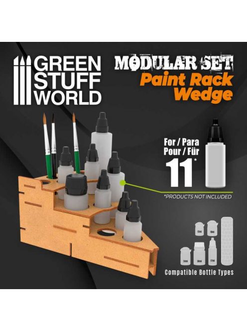 Green Stuff World - Mdf Paint Organizer Wedge