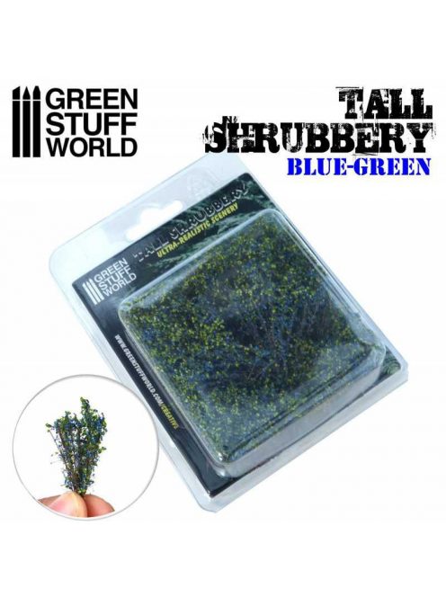 Green Stuff World - Tall Shrubbery - Blue Green (8x8x3cm)