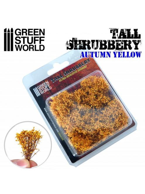 Green Stuff World - Tall Shrubbery - Autumn Yellow (8x8x3cm)