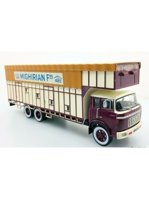 Hachette - 1:43 Berliet GPRK10 Mighirian Freres 1968, Dark Red/Beige - HACHETTE