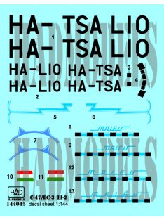   HAD models - C-47/LI-2  MALÉV  (HA-TSA, HA-LIO) NEW print for Eastern Express kit