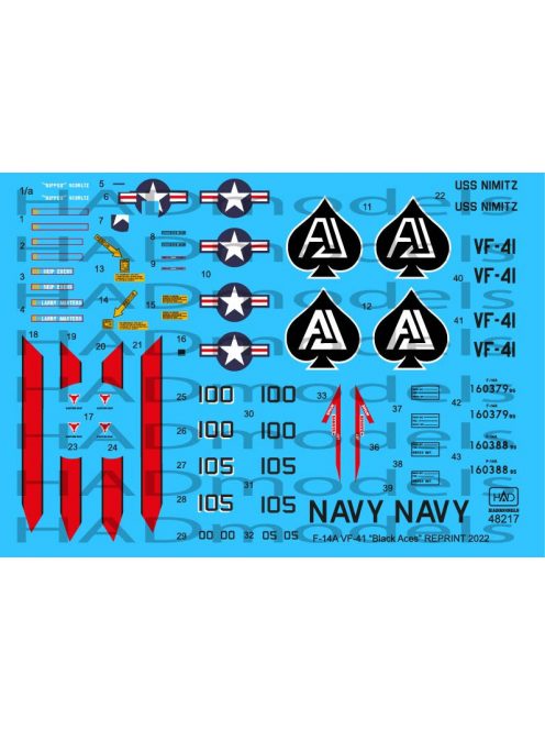 HAD models - F-14A Black Aces/ USS Nimitz