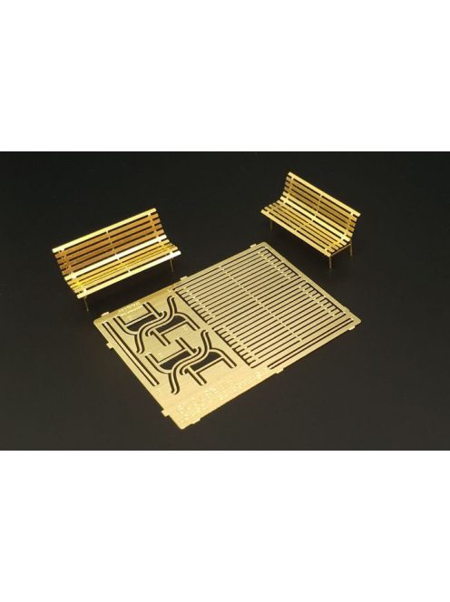 Hauler - 1/87 Slatted park bench (2sets) Photoetched set