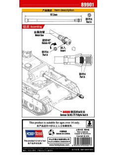   Hobbyboss - German Sd.Kfz.171 Pzkpfw Ausf A Metal Gun Barrel For Item 84506