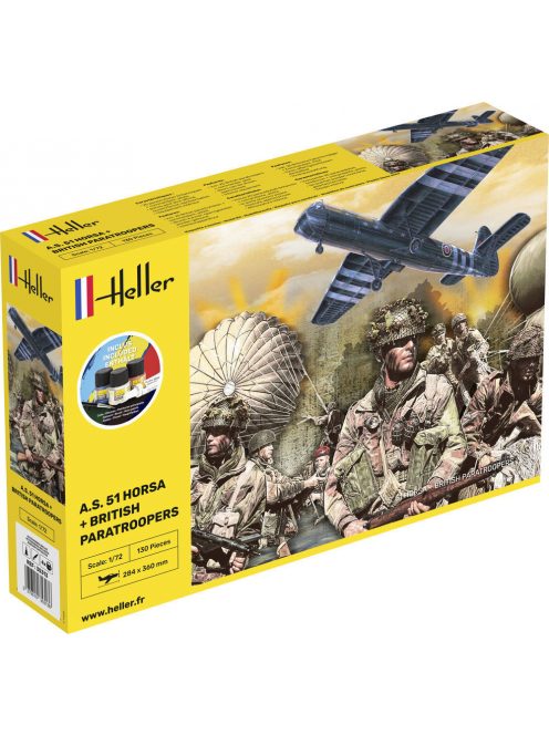 Heller - STARTER KIT A.S. 51 Horsa+ Paratroopers