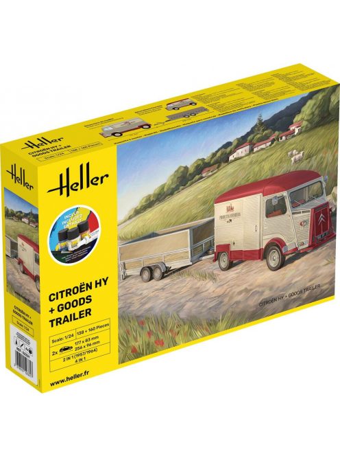 Heller - STARTER KIT Citroen HY + Goods Trailer