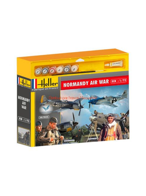 Heller - NORMANDIE AIR War(Mustang, Focke Wulf, 2 sets de figurines)