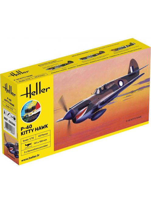 Heller - STARTER KIT P-40 Kitty Hawk