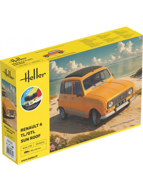 Heller - STARTER KIT Renault 4 TL/GTL Sun Roof