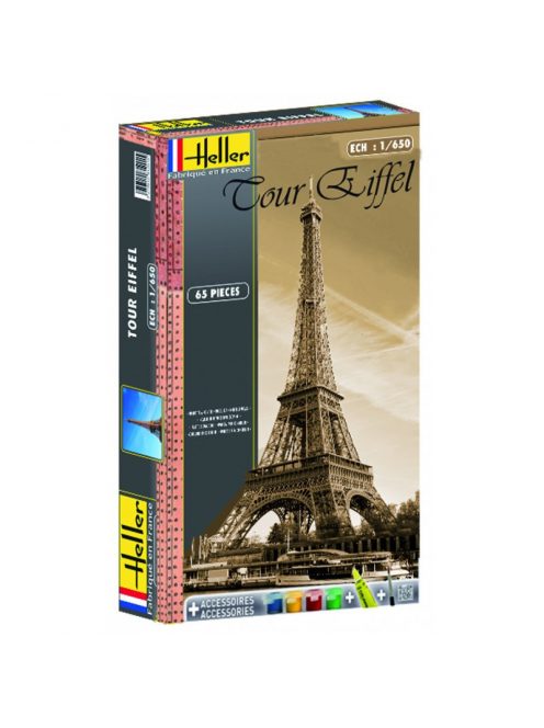 Heller - Coffret Tour Eiffel(peinture,colle et pi pinceau fournis)