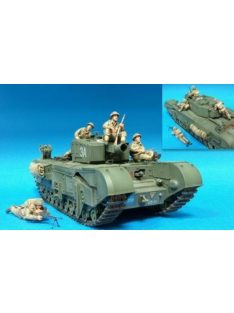 Hobby Fan - Brit. Inf. Riding w/Churchill Tank- 4Fig