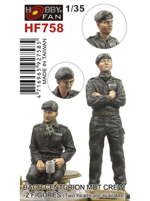Hobby Fan - BAOR Centurion MBT Crew-2 figures(Two heads are available)