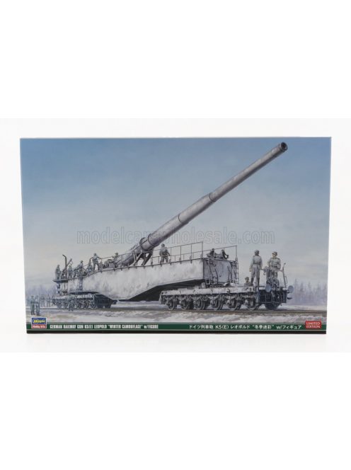 Hasegawa - KRUPP GUN K5(E) LEOPOLD WINTER CAMOUFLAGE 1941 - WITH FIGURES /