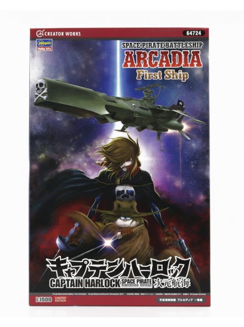 Hasegawa - TV SERIES SPACE PIRATE BATTLESHIP ARCADIA FIRST SHIP CAPTAIN HARLOCK /