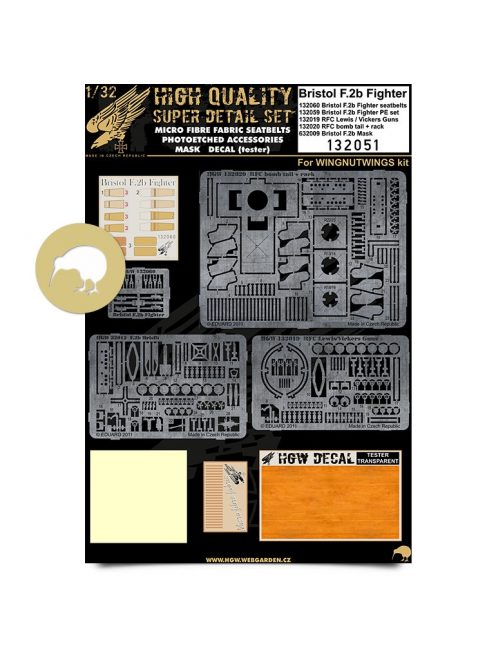 HGW Models - 1/32 Bristol F.2b Fighter - Super Detail Set - Photo-etched Sets  - Wingnut Wings