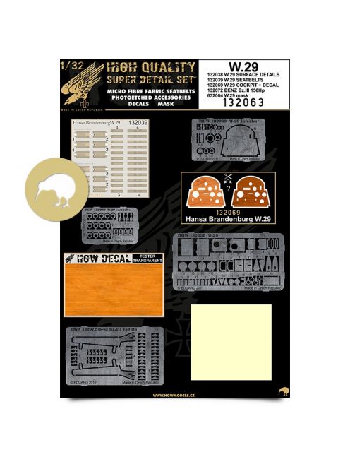 HGW Models - 1/32 W.29 - Super Detail Set - Photo-etched Sets  - Wingnut Wings