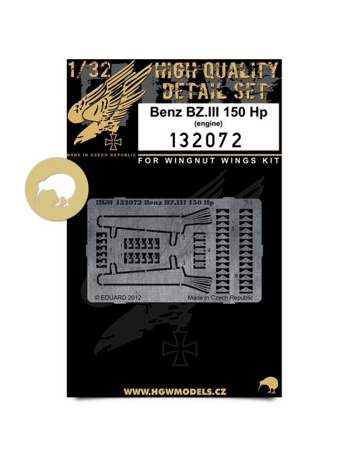 HGW Models - 1/32 W.29 - Benz Bz.III 150hp Engine - Photo-etched Sets  - Wingnut Wings