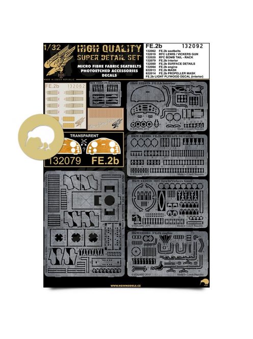 HGW Models - 1/32 FE.2b - Super Detail Set - Photo-etched Sets  - Wingnut Wings