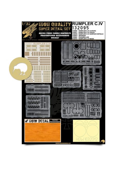 HGW Models - 1/32 Rumpler C.IV - Super Detail Set - Photo-etched Sets  - Wingnut Wings