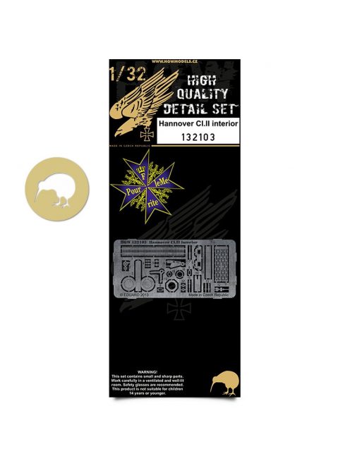 HGW Models - 1/32 Hannover Cl.II - Interior - Photo-etched Sets  - Wingnut Wings