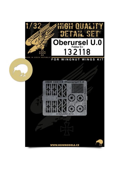 HGW Models - 1/32 Fokker E.I - Oberursel U.0 Engine - Photo-etched Sets  - Wingnut Wings