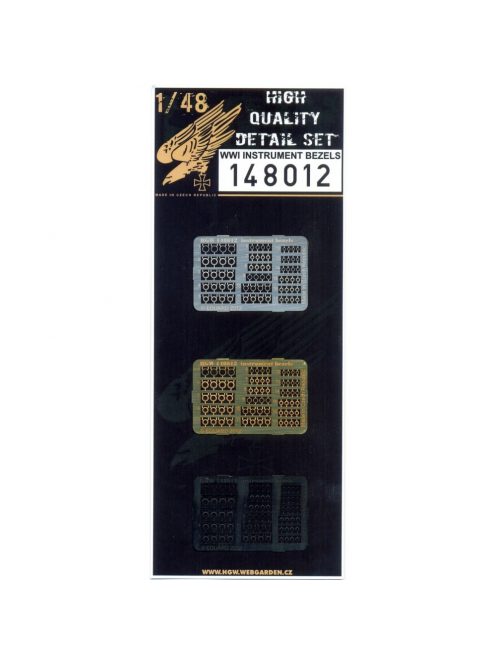 HGW Models - 1/48 WWI Instrument Bezels - Photo-etched Sets  - designed for various brands