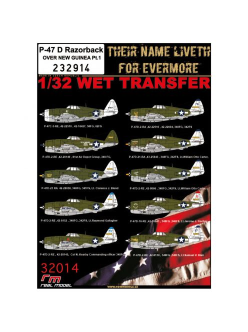 HGW Models - 1/32 P-47 D Razorback OVER NEW GUINEA Pt.1 - Wet Transfers